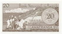 Rwanda 20 Francs - 01-01-1976 - Remplacement - P.6