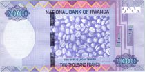 Rwanda 2000 Francs Satellite dish - Coffee - 2014