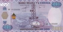 Rwanda 2000 Francs Satellite dish - Coffee - Serial HF - 2014