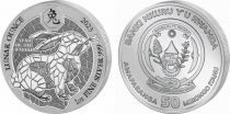 Rwanda 50 Amafaranga  Rabbit Lunar - Silver Oz 2023