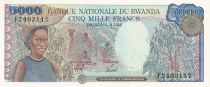 Rwanda 5000 Francs - Young woman - Landscape - 1988 - P.22