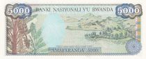 Rwanda 5000 Francs - Young woman - Landscape - 1988 - P.22