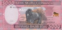 Rwanda 5000 Francs Mountain gorillas - 2014
