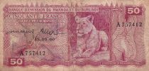 Rwanda-Burundi 50 Francs - Lion - 15-09-1960 - Letter A - F - P.4