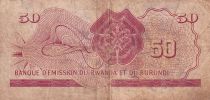 Rwanda-Burundi 50 Francs - Lion - 15-09-1960 - Letter A - F - P.4