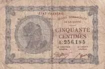 Saar 50 Centimes - National Mines of Saarland - Type 1920 - Serial A - P.1