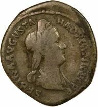 Sabina - Silver Denarius, Seated Concordia - 129 Rome