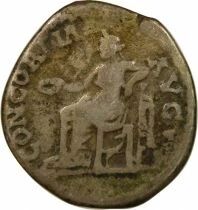 Sabina - Silver Denarius, Seated Concordia - 129 Rome