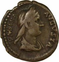 Sabina - Silver Denarius, Seated Concordia - 129 Rome
