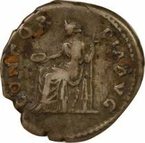 Sabina - Silver Denarius, Seated Concordia - 129 Rome