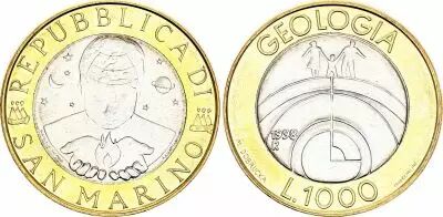Saint-Marin 1000 Lires - 1998 - La g�ologie