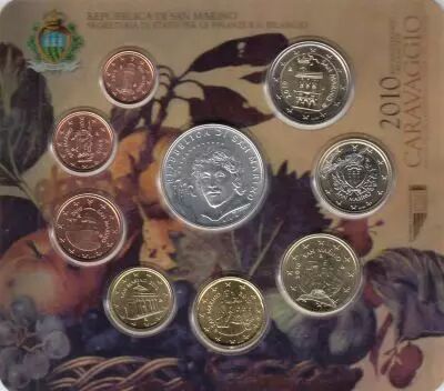 Saint-Marin 2 Euro Coffret Caravaggio 2010 - SANS FOLDER