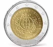 Saint-Marin 2 Euros Comm&eacute;mo. 2017 - D&eacute;veloppement du tourisme durable