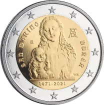 Saint-Marin 2 Euros Commémo. 2021 - 550 ans d\'Albrecht Dürer