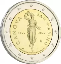Saint-Marin 2 Euros Commémo. 2022 - 200 ans de la mort d\'Antonio Canova