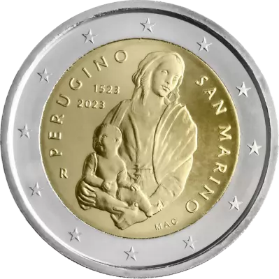 Saint-Marin 2 Euros Comm�mo 2023 - Le P�rugin (Perugino)