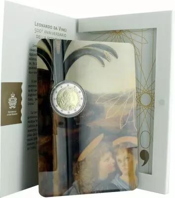 Saint-Marin 2 Euros Comm�mo. SAINT MARIN 2019 - 500 ans de la mort de L�onard de Vinci
