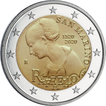 Saint-Marin 2 Euros Commémo. SAINT MARIN 2020 - 500 ans de la mort de Raphaël