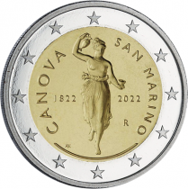 Saint-Marin 2 Euros Commémo. SAINT MARIN 2022 - 200 ans de la mort d\'Antonio Canova