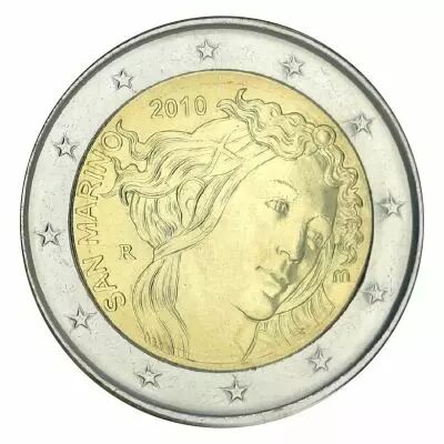 Saint-Marin 2 Euros Comm�morative - Saint Marin 2010 Botticelli