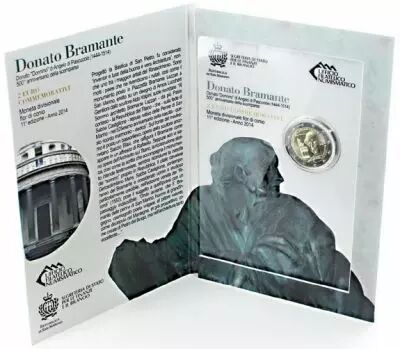 Saint-Marin 2 Euros Comm�morative - Saint Marin 2014 Bramante Lazzari