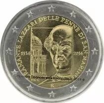 Saint-Marin 2 Euros Commémorative - Saint Marin 2014 Bramante Lazzari