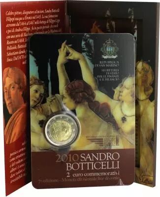Saint-Marin 2 Euros Comm�morative 2010 Botticelli
