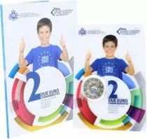 Saint-Marin 2 Euros Commémorative COULEUR 10è anniversaire de l\'Euro\  - Saint Marin 2012 - Version 1\ 