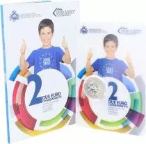 Saint-Marin 2 Euros Comm&eacute;morative COULEUR 10&egrave; anniversaire de l\'Euro\  - Saint Marin 2012 - Version 2\ 