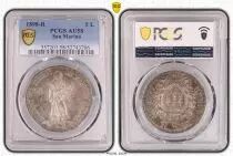 Saint-Marin 5 Lire -  Armoiries - 1898 PCGS AU 58