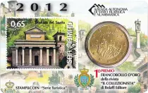 Saint-Marin Basilica del Santo - 50 centimes 2012 Coincard + Timbre