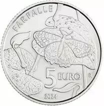 Saint-Marin Coffret BU Euro 2024 avec 5 ? Argent Papillon