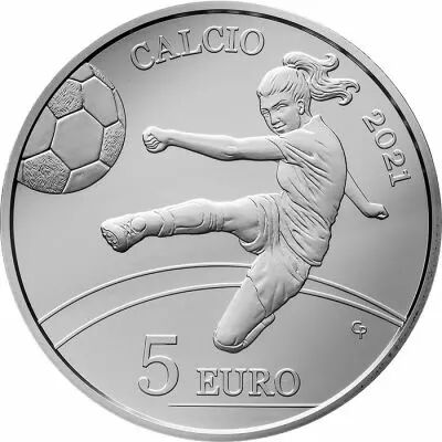 Saint-Marin Football f�minin (Calcio) - 5 Euros Argent 2021