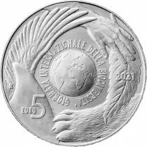 Saint-Marin Journ&eacute;e Internationale de la Diversit&eacute; biologique - Coffret BU Euro 2021 + 5 Euro Argent