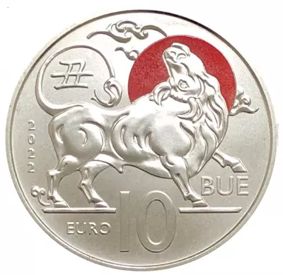 Saint-Marin Le Boeuf - 10 Euros Couleur SAINT MARIN 2022 - Astrologie Chinoise
