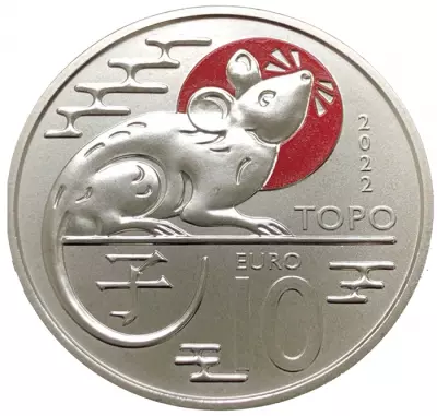 Saint-Marin Le Rat - 10 Euros Couleur SAINT MARIN 2022 - Astrologie Chinoise