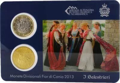Saint-Marin Miniset 2 pi�ces 2013 - I Balestrieri - FDC sous blister