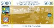 Saint Martin 5000 Francs - Iguane - Avion - William II - 2018