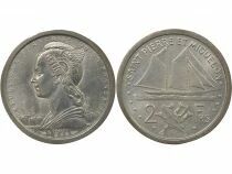 Saint Pierre & Miquelon 2 Francs, Pi&eacute;fort - 1948 Paris