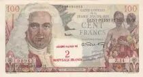 Saint Pierre & Miquelon 2 NF / 100 Francs - La Bourdonnais - ND (1963) - Série Z.44