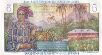 Saint Pierre & Miquelon 5 Francs - Bougainville - ND (1946) - Serial B.81 - P.22