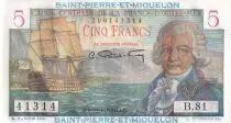 Saint Pierre & Miquelon 5 Francs - Bougainville - ND (1946) - Série B.81 - P.22