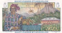 Saint Pierre & Miquelon 5 Francs - Bougainville - ND (1950-1960) - Série C.81 - N° 07007 - - P.22