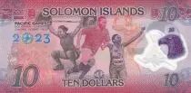 Salomon (îles) 10 Dollars îles Solomon, drapeau - Polymère - 2023 - Neuf- Série SI/23