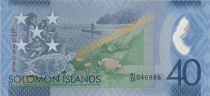 Salomon (îles) 40 Dollars - 40è anniversaire indépendance - Tortue - 1978-2018