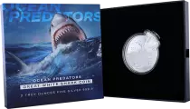 Salomon (&icirc;les) Grand Requin Blanc - 5 Dollars Argent 2021 Iles Salomon - pi&egrave;ce de forme