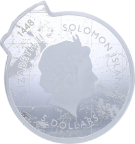 Salomon (îles) Grand Requin Blanc - 5 Dollars Argent 2021 Iles Salomon - pièce de forme