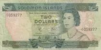 Salomonen 2 Dollars  - Elizabeth II - Fishing - 1977