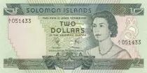 Salomonen 2 Dollars  - Elizabeth II - Fishing - Serial A/1 - 1977