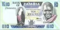 Sambia 10 Kwacha Pres K. Kaunda - Bank (1986-1988)